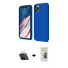 MARSİLYAN™- iPhone 11 Pro Kılıf Kozmos Yansıma Özel Seri - Siyah 6D Mat Seramik Hayalet Nano Ekran Koruyucu + Kamera Lens Koruma Cam - SF