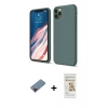 MARSİLYAN™- iPhone 11 Pro Kılıf Kozmos Yansıma Özel Seri - Siyah Mat Seramik Nano Ekran Koruyucu + Metal Kamera Lens Koruma Cam - KI