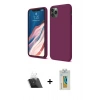 MARSİLYAN™- iPhone 11 Pro Kılıf Kozmos Yansıma Özel Seri - Siyah Polymer Nano Ekran Koruyucu + Kamera Lens Koruma Cam - SF