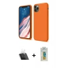 MARSİLYAN™- iPhone 11 Pro Kılıf Kozmos Yansıma Özel Seri - Siyah Polymer Nano Ekran Koruyucu + Kamera Lens Koruma Cam - SF