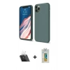 MARSİLYAN™- iPhone 11 Pro Kılıf Kozmos Yansıma Özel Seri - Siyah Polymer Nano Ekran Koruyucu + Kamera Lens Koruma Cam - SF