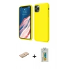 MARSİLYAN™- iPhone 11 Pro Kılıf Kozmos Yansıma Özel Seri - Siyah Polymer Nano Ekran Koruyucu + Renkli Kamera Lens Koruma Cam - PE