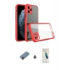 MARSİLYAN™- iPhone 11 Pro Kılıf Nova Asil Özel Seri - Şeffaf Pasifik Cam Ekran Koruyucu + Metal Kamera Lens Koruma Cam - KI