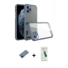 MARSİLYAN™- iPhone 11 Pro Kılıf Nova Asil Özel Seri - Şeffaf Pasifik Cam Ekran Koruyucu + Metal Kamera Lens Koruma Cam - KI