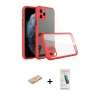 MARSİLYAN™- iPhone 11 Pro Kılıf Nova Asil Özel Seri - Şeffaf Pasifik Cam Ekran Koruyucu + Renkli Kamera Lens Koruma Cam - TU