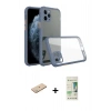 MARSİLYAN™- iPhone 11 Pro Kılıf Nova Asil Özel Seri - Siyah 20D Premium Cam Ekran Koruyucu + Renkli Kamera Lens Koruma Cam - YL