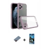 MARSİLYAN™- iPhone 11 Pro Kılıf Nova Asil Özel Seri - Siyah 34D Izgaralı Cam + Metal Kamera Lens Koruma Cam - KI