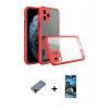 MARSİLYAN™- iPhone 11 Pro Kılıf Nova Asil Özel Seri - Siyah 34D Izgaralı Cam + Metal Kamera Lens Koruma Cam - KI