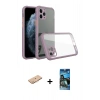 MARSİLYAN™- iPhone 11 Pro Kılıf Nova Asil Özel Seri - Siyah 34D Izgaralı Cam + Renkli Kamera Lens Koruma Cam - TU
