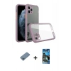 MARSİLYAN™- iPhone 11 Pro Kılıf Nova Asil Özel Seri - Siyah 34D Izgaralı Cam + Shine Kamera Lens Koruma Cam - MI