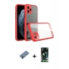 MARSİLYAN™- iPhone 11 Pro Kılıf Nova Asil Özel Seri - Siyah 360 Mat Full Body Arka Koruyucu + Shine Kamera Lens Koruma Cam - GI