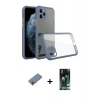 MARSİLYAN™- iPhone 11 Pro Kılıf Nova Asil Özel Seri - Siyah 360 Mat Full Body Arka Koruyucu + Shine Kamera Lens Koruma Cam - GI