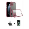 MARSİLYAN™- iPhone 11 Pro Kılıf Nova Asil Özel Seri - Siyah 360 Mat Full Body Arka Koruyucu + Kamera Lens Koruma Cam - SF