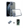 MARSİLYAN™- iPhone 11 Pro Kılıf Nova Asil Özel Seri - Siyah 360 Mat Full Body Arka Koruyucu + Metal Kamera Lens Koruma Cam - KI