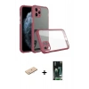 MARSİLYAN™- iPhone 11 Pro Kılıf Nova Asil Özel Seri - Siyah 360 Mat Full Body Arka Koruyucu + Renkli Kamera Lens Koruma Cam - MI