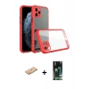MARSİLYAN™- iPhone 11 Pro Kılıf Nova Asil Özel Seri - Siyah 360 Mat Full Body Arka Koruyucu + Renkli Kamera Lens Koruma Cam - TU