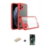 MARSİLYAN™- iPhone 11 Pro Kılıf Nova Asil Özel Seri - Siyah 360 Mat Full Body Arka Koruyucu + Renkli Kamera Lens Koruma Cam - MI