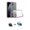 MARSİLYAN™- iPhone 11 Pro Kılıf Nova Asil Özel Seri - Siyah 3D Antistatik Cam Ekran Koruyucu + Kamera Lens Koruma Cam - SF