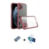 MARSİLYAN™- iPhone 11 Pro Kılıf Nova Asil Özel Seri - Siyah 3D Antistatik Cam Ekran Koruyucu + Shine Kamera Lens Koruma Cam - MI