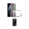 MARSİLYAN™- iPhone 11 Pro Kılıf Nova Asil Özel Seri - Siyah 3D Antistatik Hayalet Cam Ekran Koruyucu