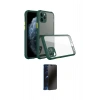 MARSİLYAN™- iPhone 11 Pro Kılıf Nova Asil Özel Seri - Siyah 3D Antistatik Hayalet Cam Ekran Koruyucu