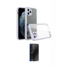 MARSİLYAN™- iPhone 11 Pro Kılıf Nova Asil Özel Seri - Siyah 3D Antistatik Hayalet Cam Ekran Koruyucu