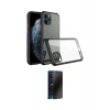 MARSİLYAN™- iPhone 11 Pro Kılıf Nova Asil Özel Seri - Siyah 3D Antistatik Hayalet Cam Ekran Koruyucu