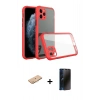 MARSİLYAN™- iPhone 11 Pro Kılıf Nova Asil Özel Seri - Siyah 3D Antistatik Hayalet Cam Ekran Koruyucu + Renkli Kamera Lens Koruma Cam - TU
