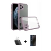 MARSİLYAN™- iPhone 11 Pro Kılıf Nova Asil Özel Seri - Siyah 3D Antistatik Hayalet Cam Ekran Koruyucu + Kamera Lens Koruma Cam - SF