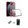MARSİLYAN™- iPhone 11 Pro Kılıf Nova Asil Özel Seri - Siyah 3D Antistatik Hayalet Cam Ekran Koruyucu + Shine Kamera Lens Koruma Cam - GI