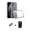 MARSİLYAN™- iPhone 11 Pro Kılıf Nova Asil Özel Seri - Siyah 3D Antistatik Hayalet Cam Ekran Koruyucu + Shine Kamera Lens Koruma Cam - SABE