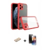 MARSİLYAN™- iPhone 11 Pro Kılıf Nova Asil Özel Seri - Siyah 3D Antistatik Mat Seramik Nano Ekran Koruyucu + Renkli Kamera Lens Koruma Cam - YL