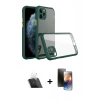 MARSİLYAN™- iPhone 11 Pro Kılıf Nova Asil Özel Seri - Siyah 3D Antistatik Mat Seramik Nano Ekran Koruyucu + Kamera Lens Koruma Cam - SF