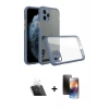 MARSİLYAN™- iPhone 11 Pro Kılıf Nova Asil Özel Seri - Siyah 3D Antistatik Mat Seramik Nano Ekran Koruyucu + Kamera Lens Koruma Cam - SF