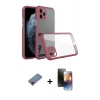 MARSİLYAN™- iPhone 11 Pro Kılıf Nova Asil Özel Seri - Siyah 3D Antistatik Mat Seramik Nano Ekran Koruyucu + Metal Kamera Lens Koruma Cam - KI