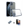 MARSİLYAN™- iPhone 11 Pro Kılıf Nova Asil Özel Seri - Siyah 3D Antistatik Mat Seramik Nano Ekran Koruyucu + Shine Kamera Lens Koruma Cam - PE