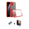MARSİLYAN™- iPhone 11 Pro Kılıf Nova Asil Özel Seri - Siyah 3D Antistatik Mat Seramik Nano Ekran Koruyucu + Sierra Blue Shine Kamera Lens Koruma Cam