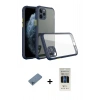 MARSİLYAN™- iPhone 11 Pro Kılıf Nova Asil Özel Seri - Siyah 5D Hayalet Cam Ekran Koruyucu + Shine Kamera Lens Koruma Cam - MI
