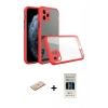 MARSİLYAN™- iPhone 11 Pro Kılıf Nova Asil Özel Seri - Siyah 5D Hayalet Cam Ekran Koruyucu + Renkli Kamera Lens Koruma Cam - PE