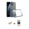 MARSİLYAN™- iPhone 11 Pro Kılıf Nova Asil Özel Seri - Siyah 5D Hayalet Cam Ekran Koruyucu + Renkli Kamera Lens Koruma Cam - TU