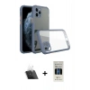 MARSİLYAN™- iPhone 11 Pro Kılıf Nova Asil Özel Seri - Siyah 5D Hayalet Cam Ekran Koruyucu + Kamera Lens Koruma Cam - SF