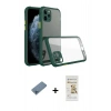 MARSİLYAN™- iPhone 11 Pro Kılıf Nova Asil Özel Seri - Siyah Mat Seramik Nano Ekran Koruyucu + Shine Kamera Lens Koruma Cam - MI