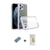 MARSİLYAN™- iPhone 11 Pro Kılıf Nova Asil Özel Seri - Siyah Mat Seramik Nano Ekran Koruyucu + Shine Kamera Lens Koruma Cam - GS