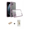 MARSİLYAN™- iPhone 11 Pro Kılıf Nova Asil Özel Seri - Siyah Mat Seramik Nano Ekran Koruyucu + Renkli Kamera Lens Koruma Cam - TU