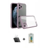 MARSİLYAN™- iPhone 11 Pro Kılıf Nova Asil Özel Seri - Siyah Polymer Nano Ekran Koruyucu + Kamera Lens Koruma Cam - SF