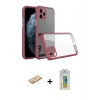 MARSİLYAN™- iPhone 11 Pro Kılıf Nova Asil Özel Seri - Siyah Polymer Nano Ekran Koruyucu + Renkli Kamera Lens Koruma Cam - TU