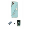 MARSİLYAN™- iPhone 11 Pro Kılıf Nova Işık Prime - Şeffaf 360 Full Body Arka Koruyucu + Shine Kamera Lens Koruma Cam - GI