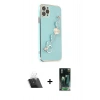 MARSİLYAN™- iPhone 11 Pro Kılıf Nova Işık Prime - Şeffaf 360 Full Body Arka Koruyucu + Kamera Lens Koruma Cam - SF