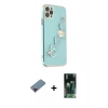 MARSİLYAN™- iPhone 11 Pro Kılıf Nova Işık Prime - Şeffaf 360 Full Body Arka Koruyucu + Metal Kamera Lens Koruma Cam - KI