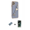 MARSİLYAN™- iPhone 11 Pro Kılıf Nova Işık Prime - Şeffaf 360 Full Body Arka Koruyucu + Shine Kamera Lens Koruma Cam - MI